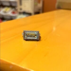 Elegant Silver and Turquoise Ring Size 8